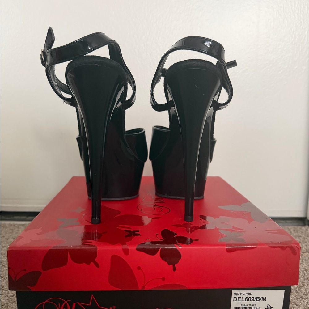 Pleaser Black Platform Heels - image 3